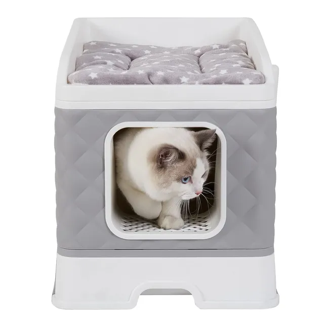 bingopaw-maison-toilette-chat-ferm-e-50x38cm-tiroir-pliable image 1