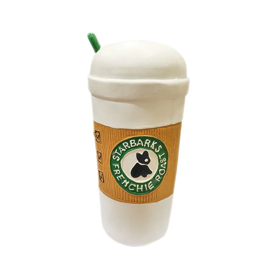 croci-coffee-take-away-jouet-latex-chien-gobelet-couineur image 1