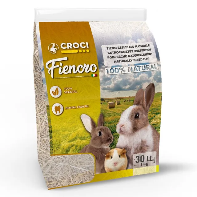 croci-foin-naturel-lapin-rongeurs-1-kg-fibres image 1