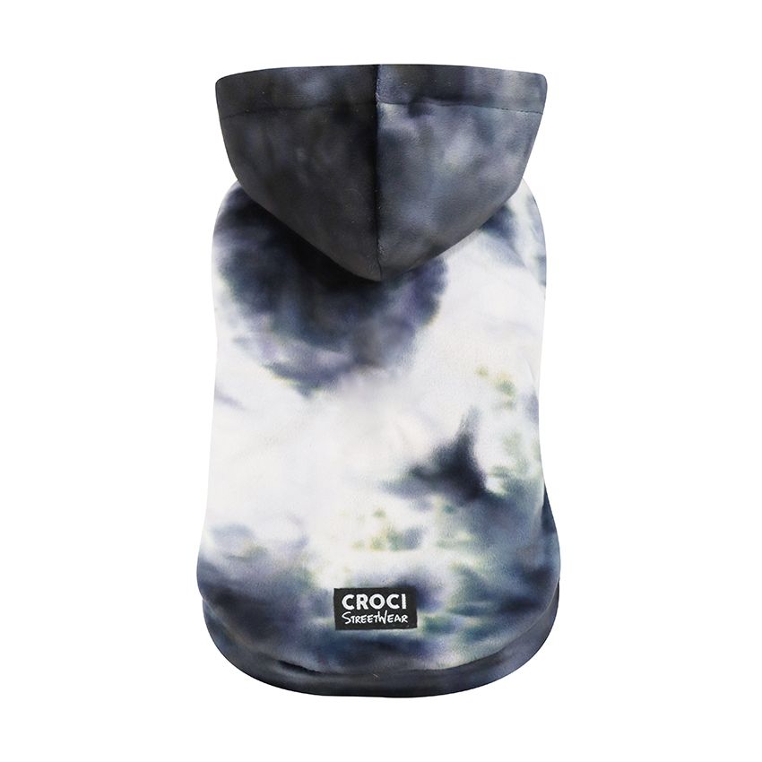 croci-kaleido-sweat-noir-pour-chien-30-cm-capuche image 3