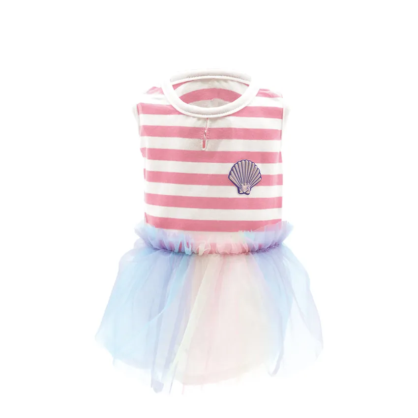 croci-mermaid-robe-pour-chien-tulle-arc-en-ciel-30-cm image 1