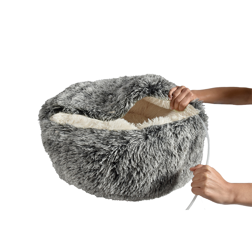 croci-bubble-poilu-niche-chat-panier-rond-beige-50-cm image 6