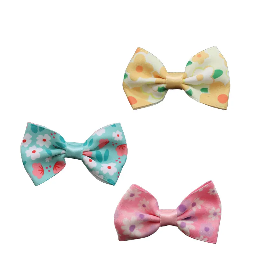 croci-mini-flowers-barrettes-chien-fleur-jaune-lot-4 image 1