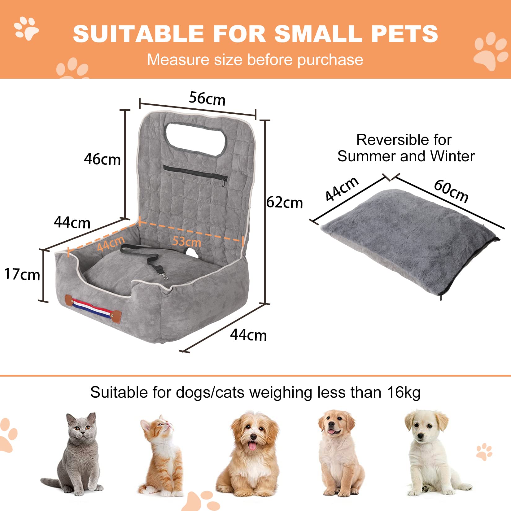 bingopaw-si-ge-auto-chien-panier-44x53cm image 2