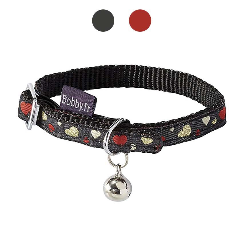 croci-bobby-lovely-collier-chat-nylon-c-urs-noir-30-cm image 1