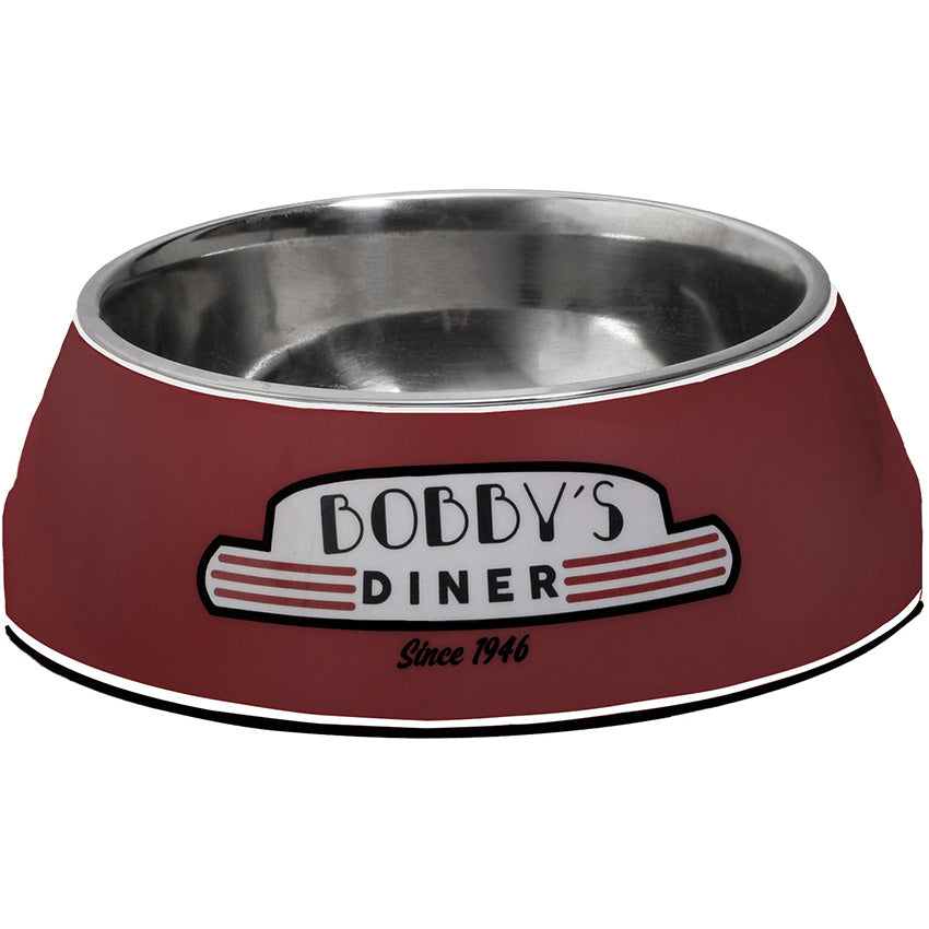croci-bobby-diner-gamelle-chien-chat-inox-rouge-450-ml image 1
