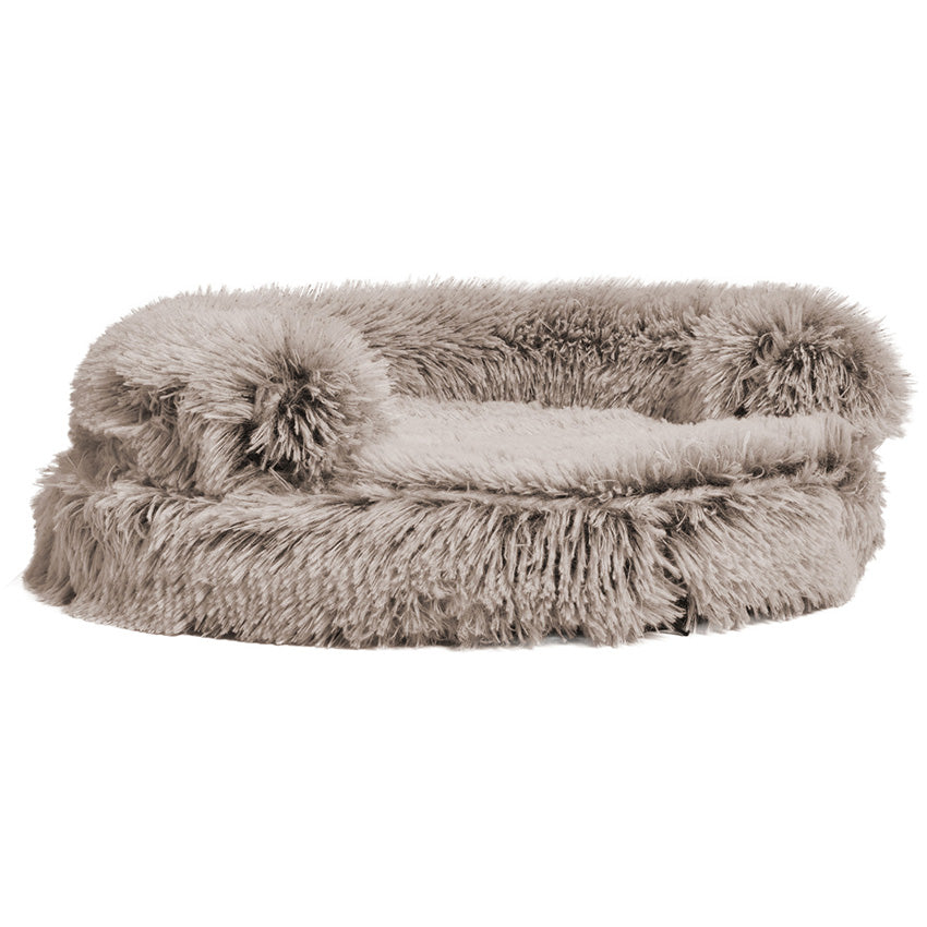 croci-bobby-poilu-canap-chat-rond-gris-douillet image 3