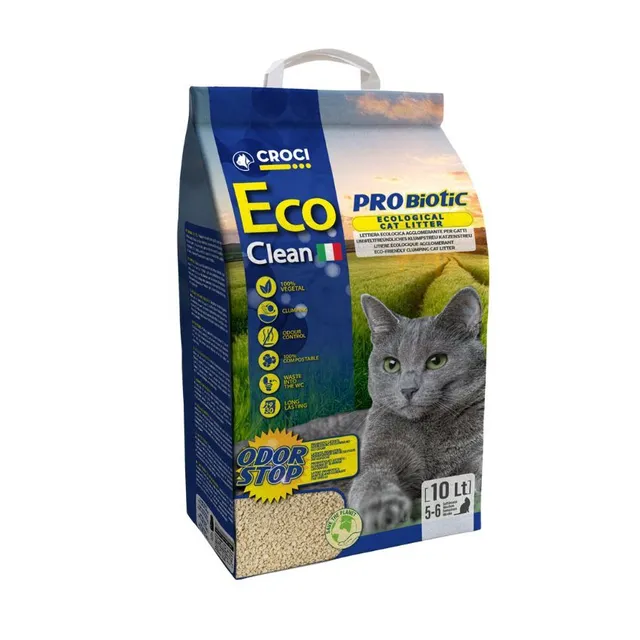 croci-eco-clean-liti-re-chat-v-g-tale-probiotique-10-l image 1