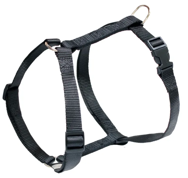 croci-harnais-nylon-r-glable-chien-noir-19-mm-550-950-mm image 1