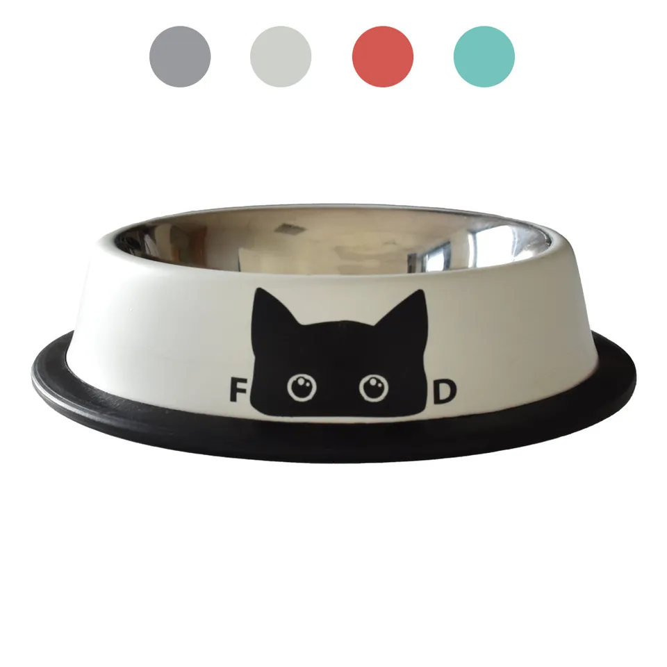 croci-bobby-chat-gamelle-chat-inox-blanche-240-ml image 1