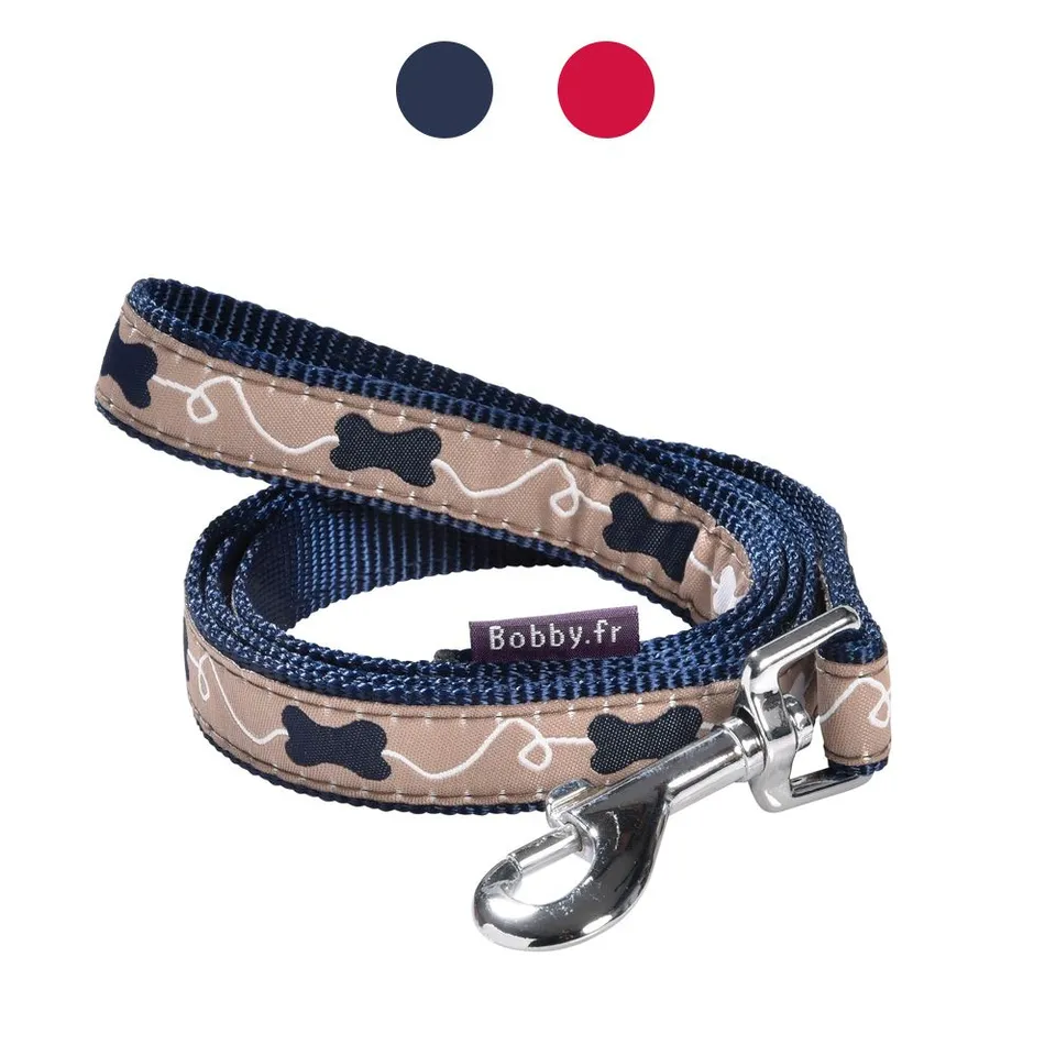 croci-bobby-kyrielle-laisse-chien-nylon-bleu-100-cm image 1