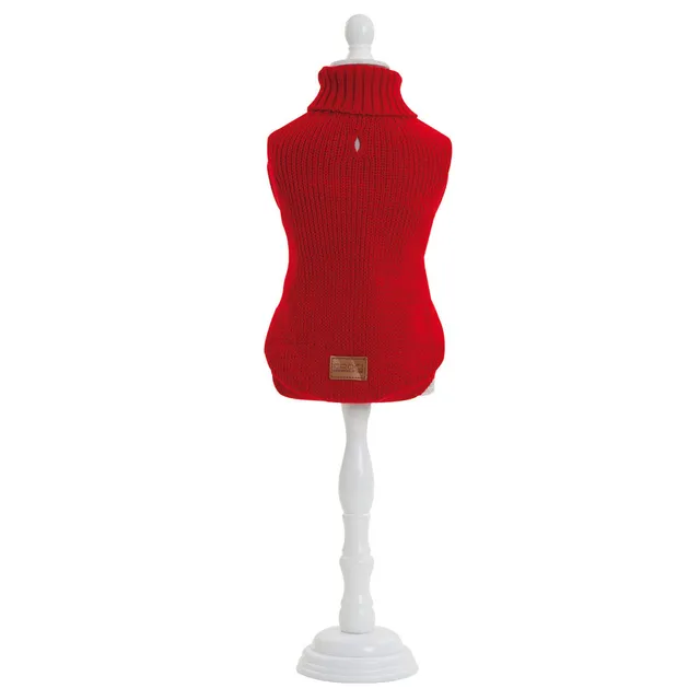 croci-siviglia-pull-pour-chien-rouge-col-roul image 1