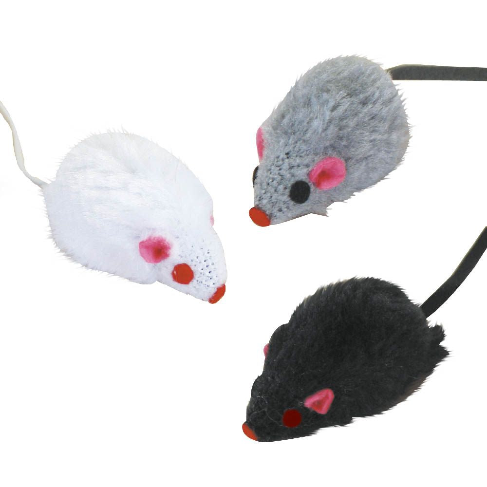 croci-souris-jouet-chat-fourrure-douce-5-cm-couleurs-assorties image 1