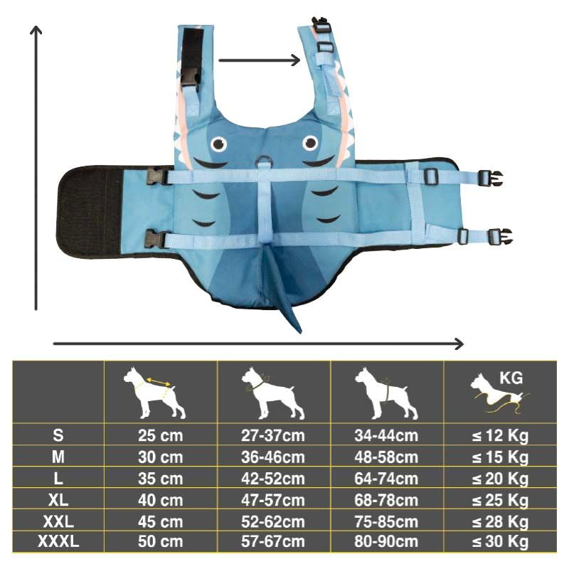 croci-shark-gilet-sauvetage-chien-requin-30-cm image 3