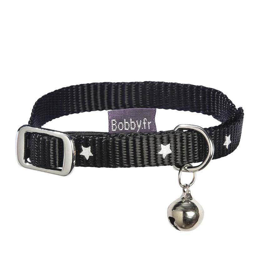 croci-bobby-midnight-collier-chat-nylon-noir-clochette image 2