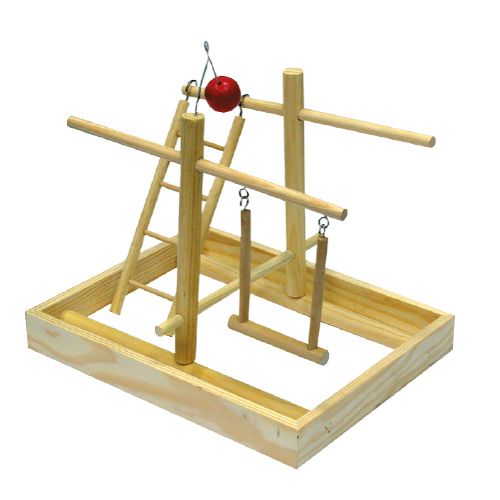 croci-gym-aire-de-jeu-perruche-bois-25x26-cm image 1
