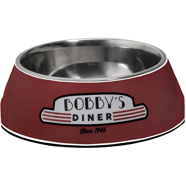 croci-bobby-diner-gamelle-chien-chat-inox-rouge-450-ml image 1