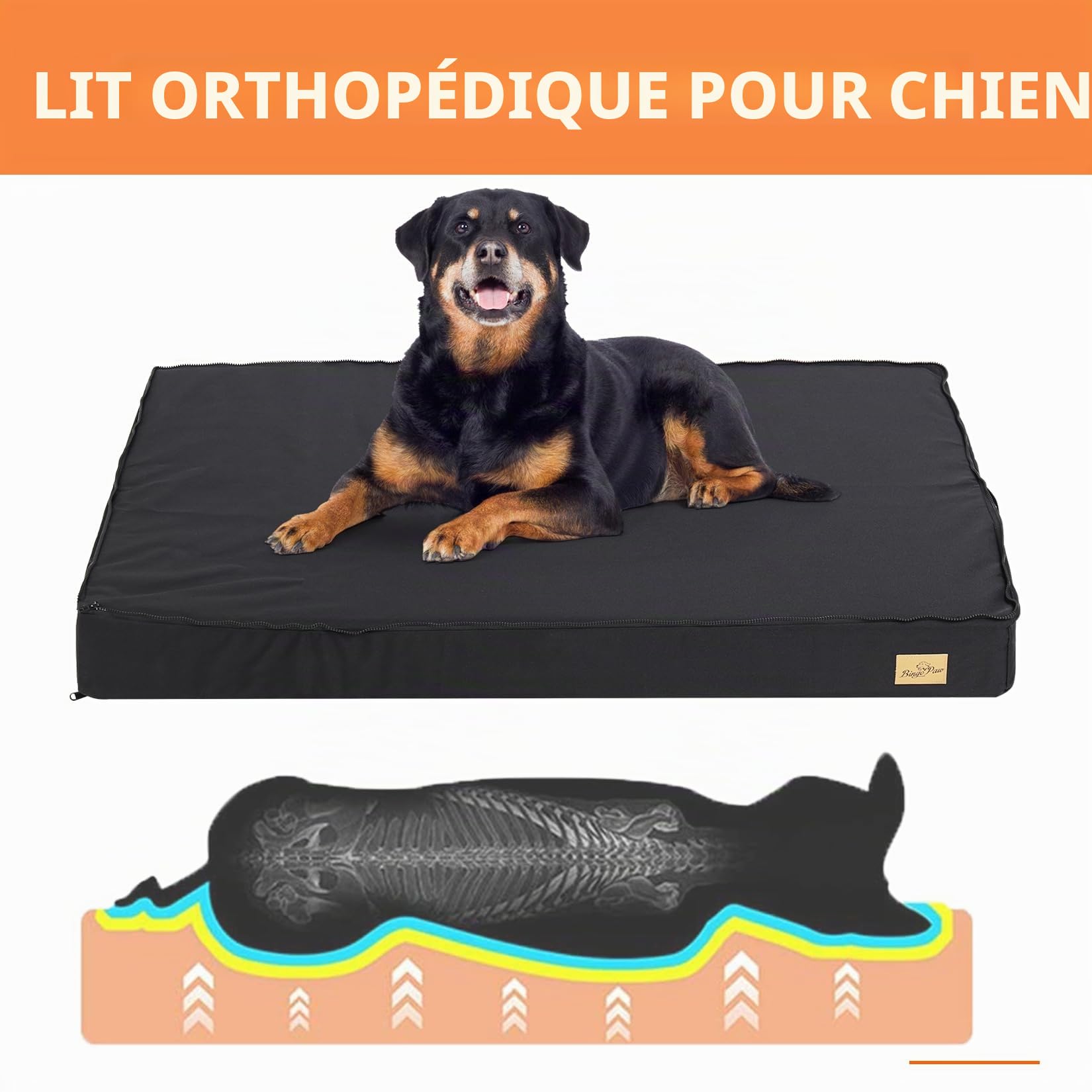 bingopaw-dog-bed-panier-chien-xl-orthop-dique-105x70-lavable image 6