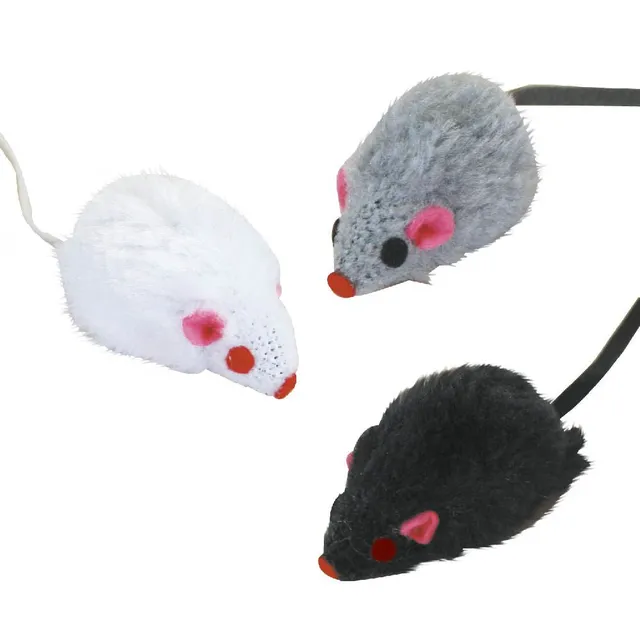 croci-souris-jouet-chat-fourrure-douce-5-cm-couleurs-assorties image 1