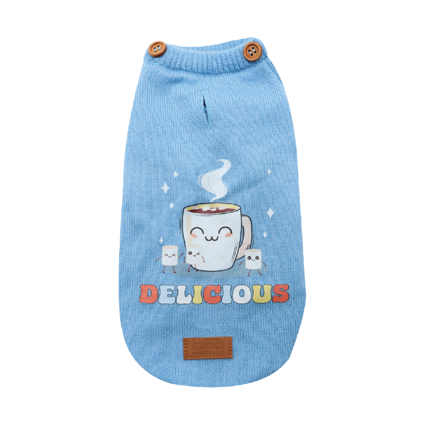 croci-pull-bleu-chien-tasse-caf-30-cm-polyester image 2