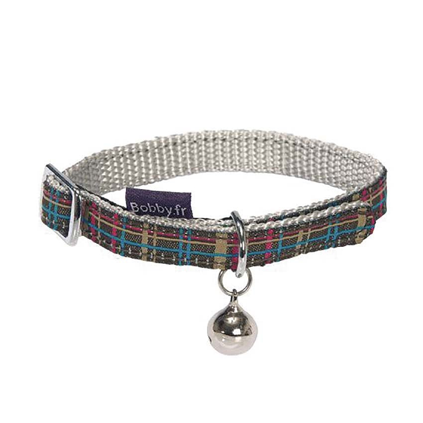 croci-bobby-kilt-collier-chat-tartan-rouge-clochette image 3