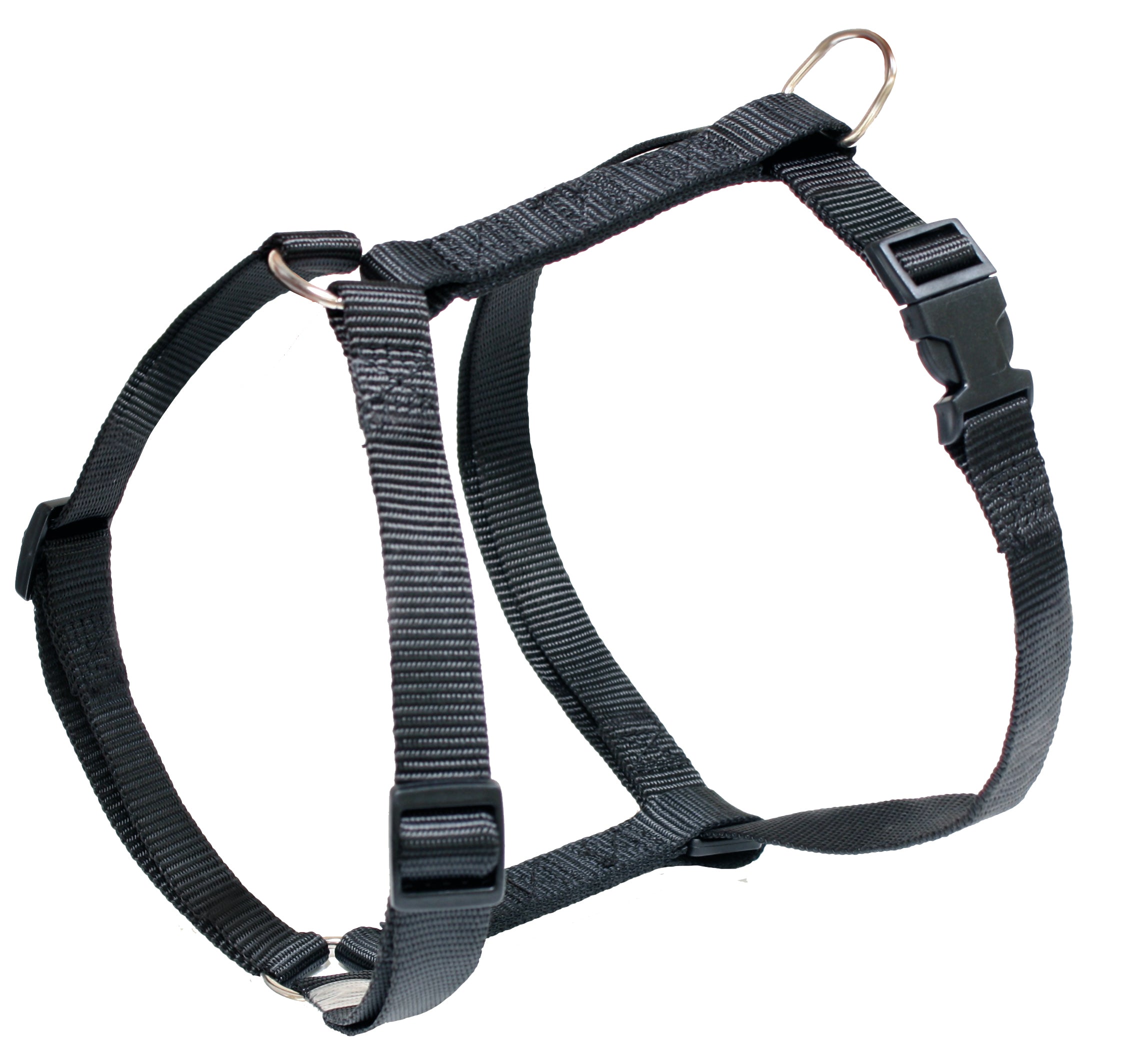 croci-harnais-nylon-r-glable-chien-noir-19-mm-550-950-mm image 1