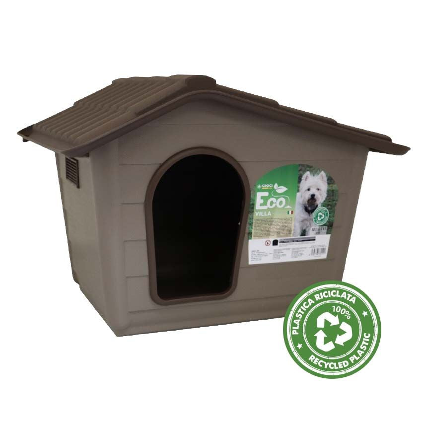 croci-niche-chien-plastique-recycl-gris-99x70x75-cm image 2