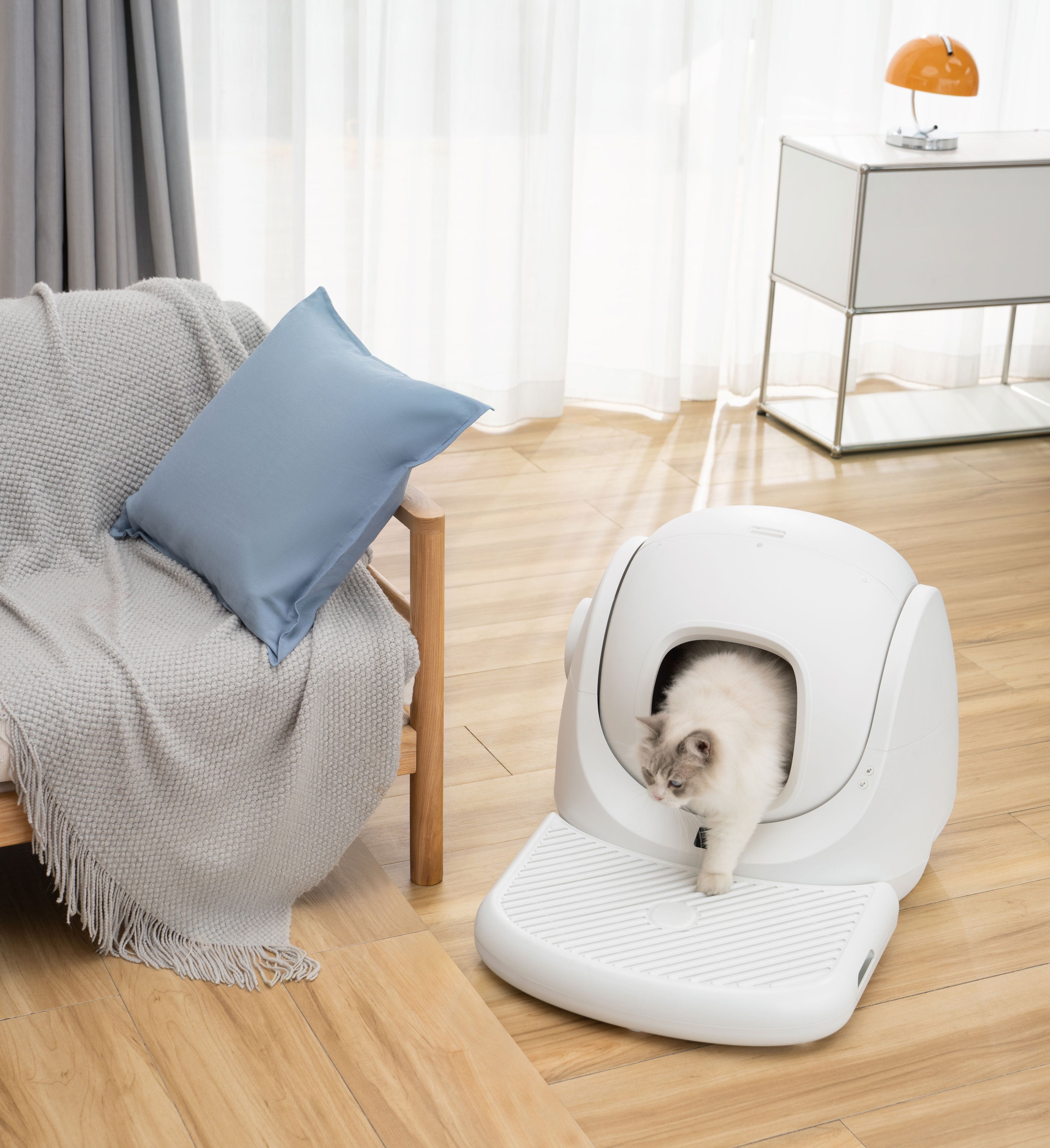catlink-rampe-scooper-se-se-lite-blanche-acc-s-liti-re-chat image 5