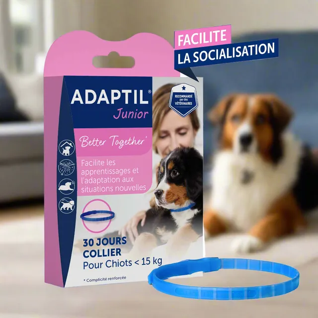 adaptil-junior-collier-apaisant-chiot-ajustable-30-jours image 1