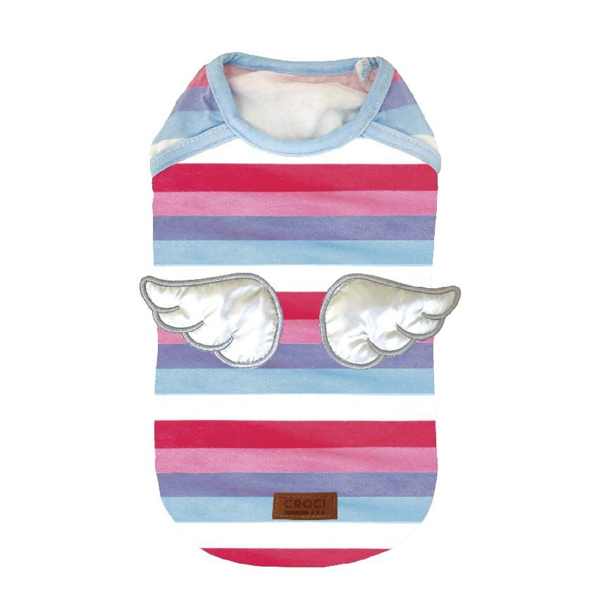 croci-wings-t-shirt-chien-v-tement-rose-35-cm image 1