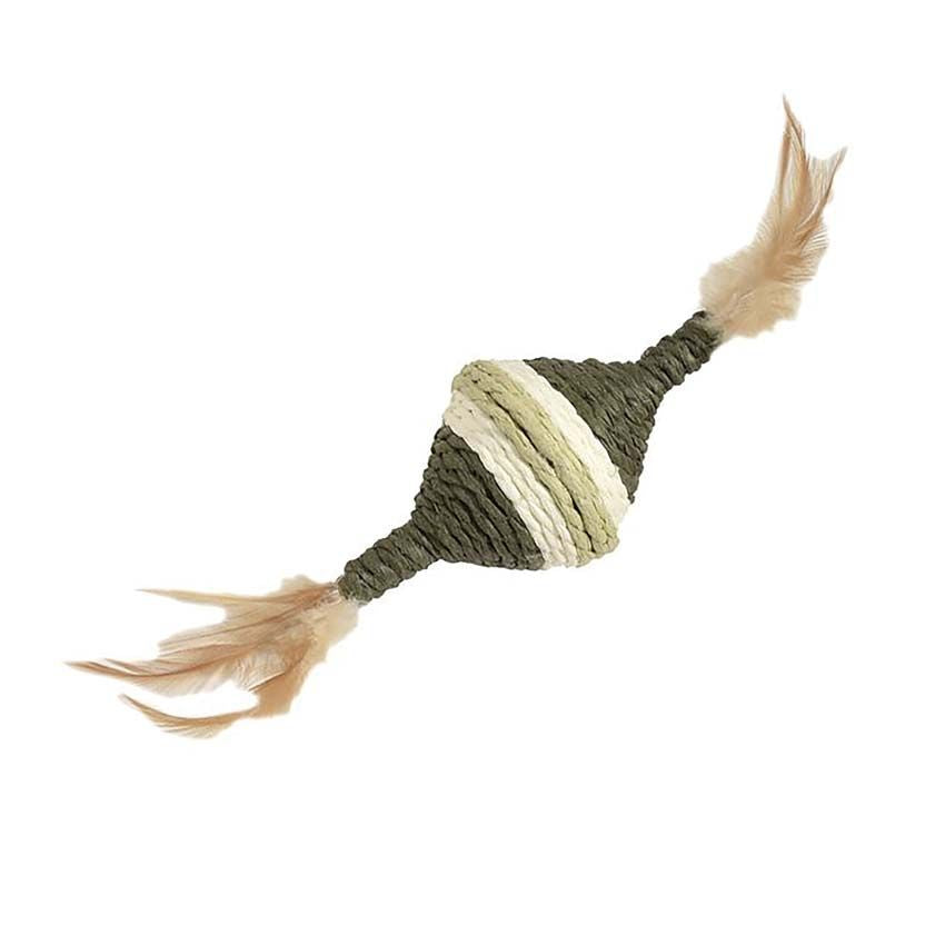 croci-bobby-youpi-jouet-chat-corde-papier-noir-12-cm-plumes image 4
