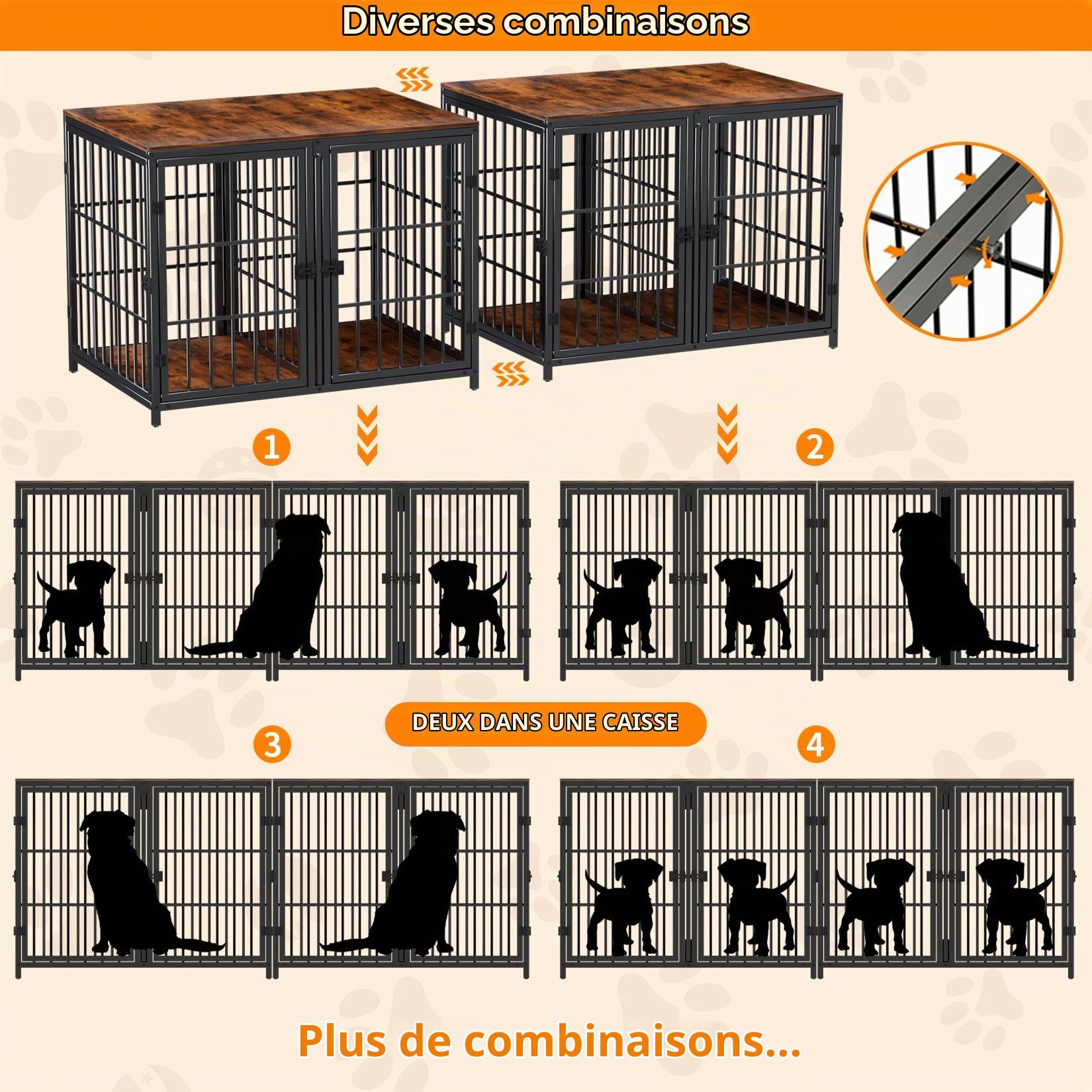 bingopaw-dog-crate-cage-chien-bois-90x62cm-noire image 4