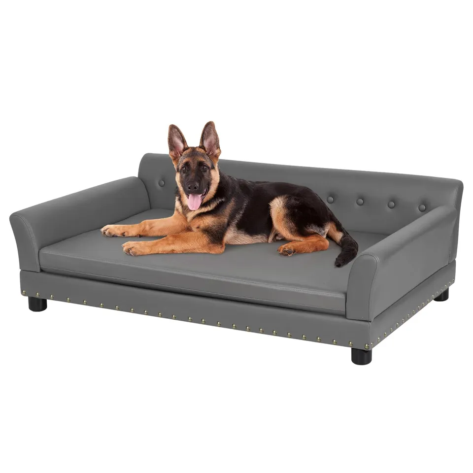 bingopaw-pet-sofa-canap-chien-xxl-120x74x40cm-gris-fonc image 1