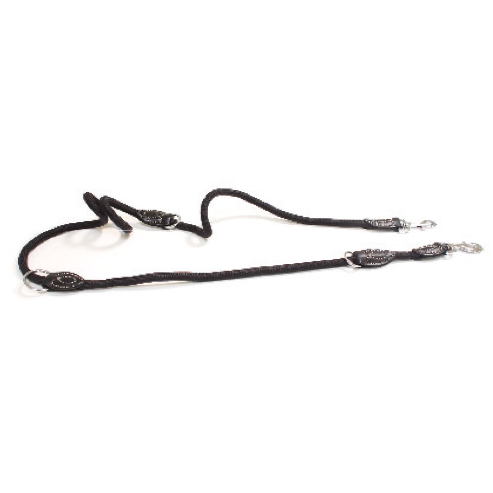 croci-tubular-laisse-chien-corde-noire-1-2-x-200-cm image 1