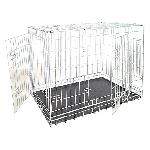 croci-cage-chien-galvanis-e-2-portes-78-x-55-x-62-cm image 1