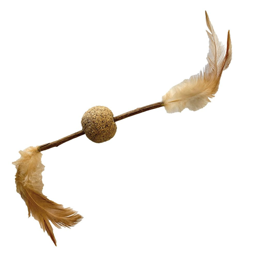 croci-euphoria-stick-jouet-chat-b-ton-matatabi-plume-12-cm image 1