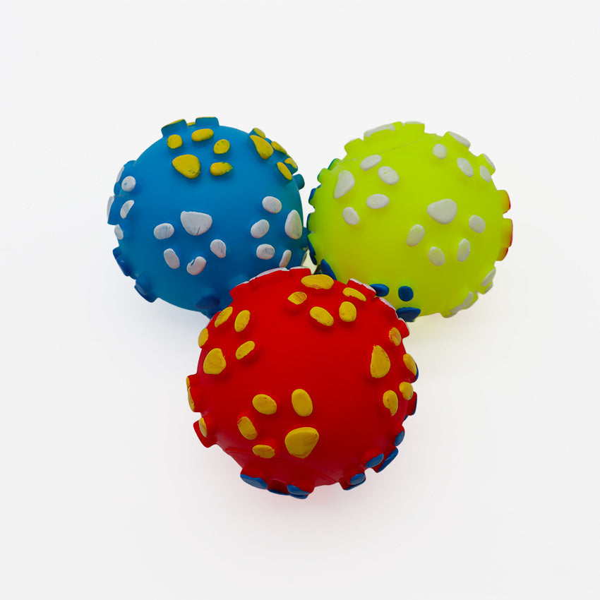 croci-dog-toys-balle-vinyle-chien-picots-carr-s image 1