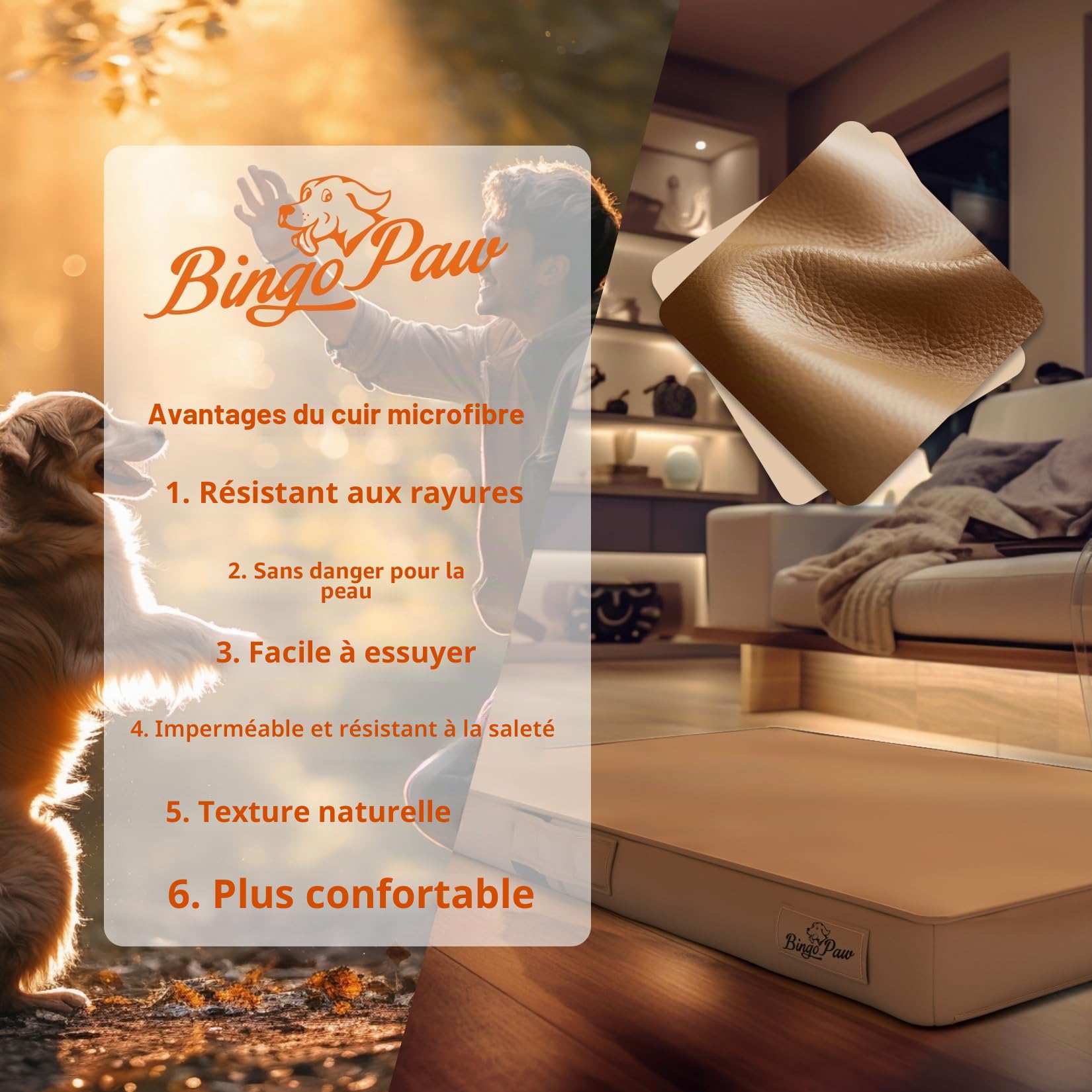 bingopaw-dog-bed-panier-chien-orthop-dique-96-5x70-5cm-cuir-3d image 7
