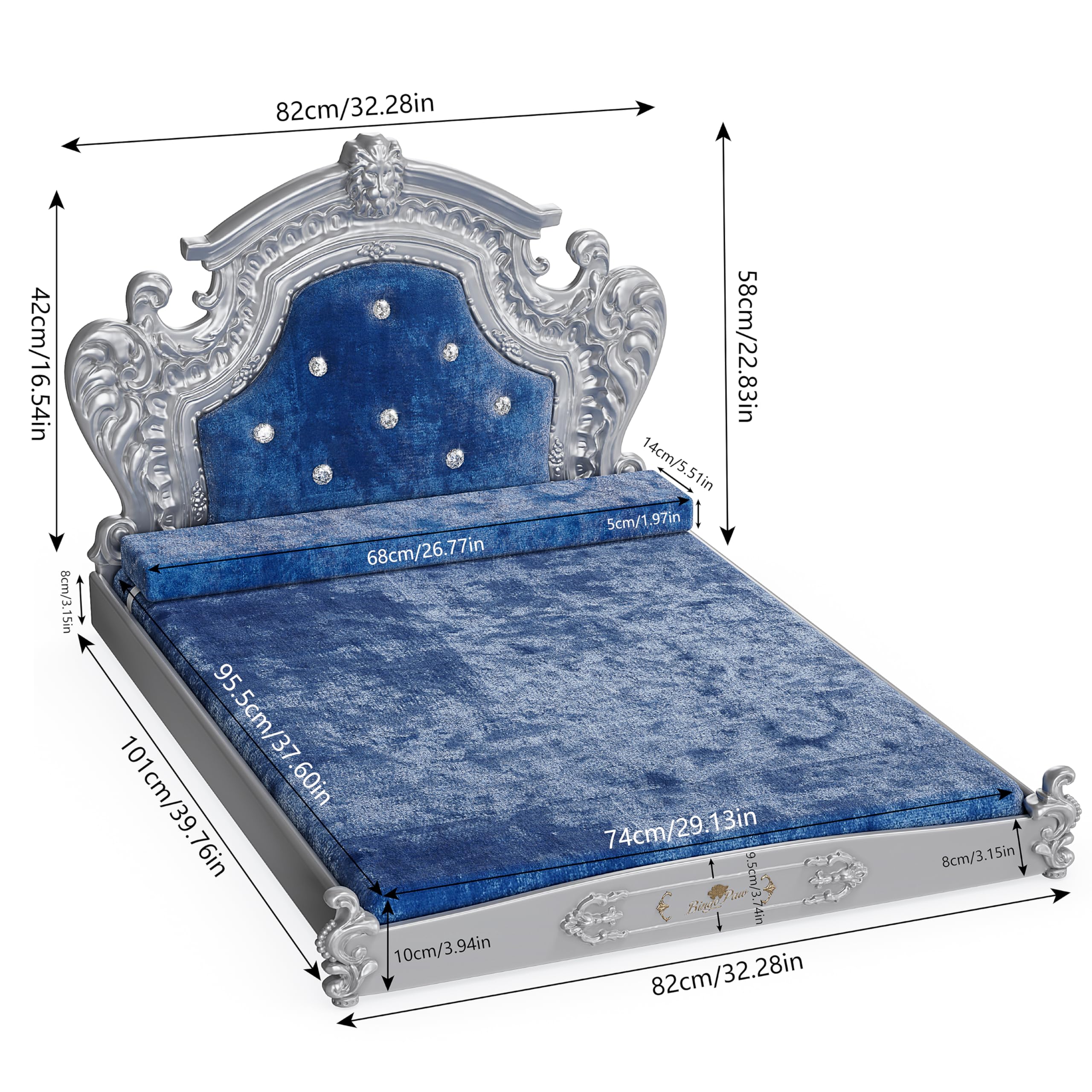 bingopaw-pet-sofa-canap-chien-baroque-bleu-l-95-5-cm image 5