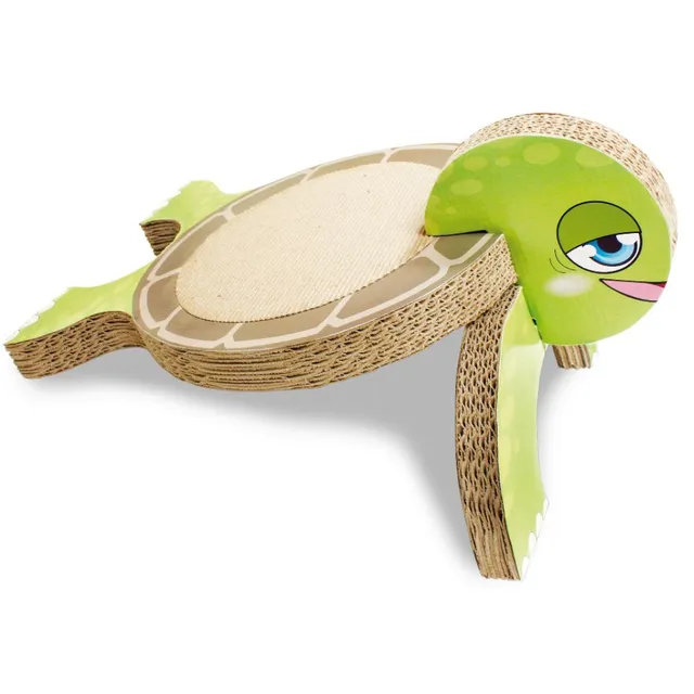 croci-olivia-turtle-griffoir-chat-carton-tortue image 1