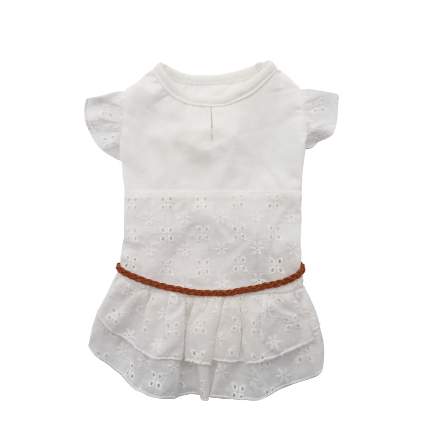 croci-romantic-robe-chien-dentelle-blanche-30-cm image 1