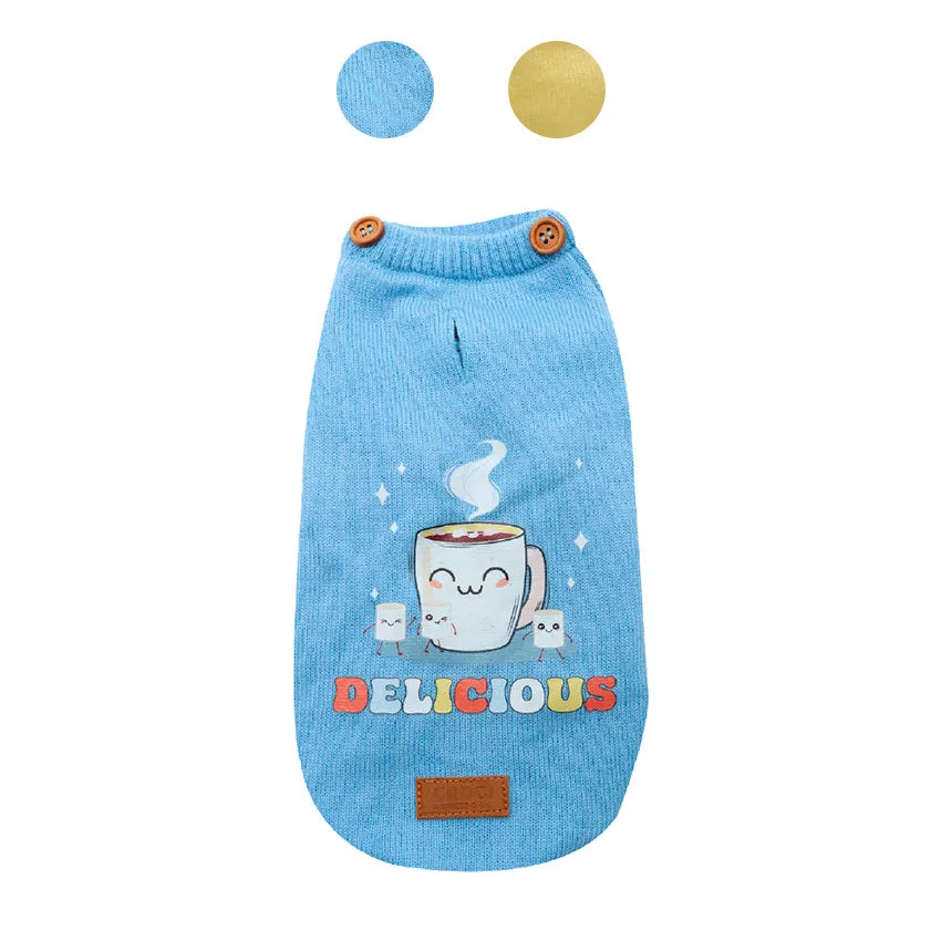 croci-pull-bleu-chien-tasse-caf-30-cm-polyester image 1