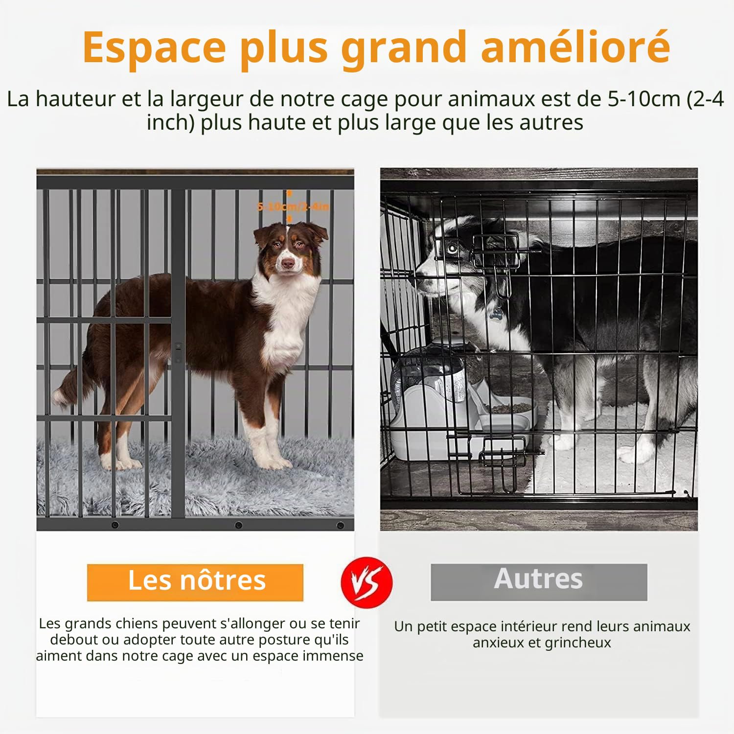 bingopaw-dog-crate-cage-chien-bois-double-l-91cm-marron image 8