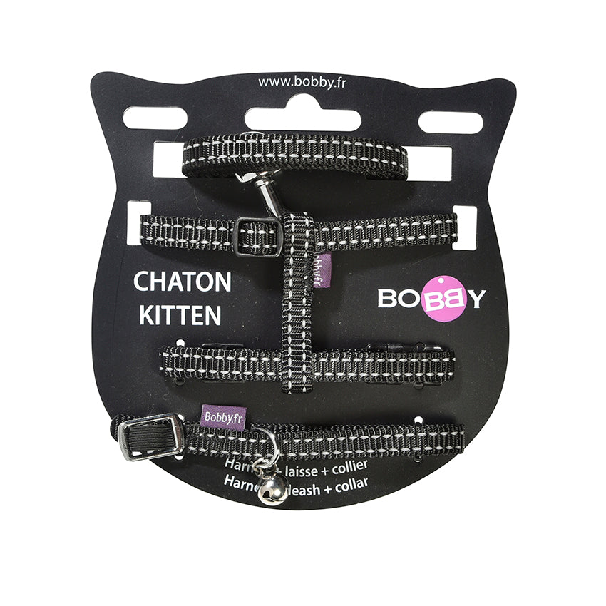 croci-bobby-safe-kit-chat-harnais-collier-laisse-nylon image 3