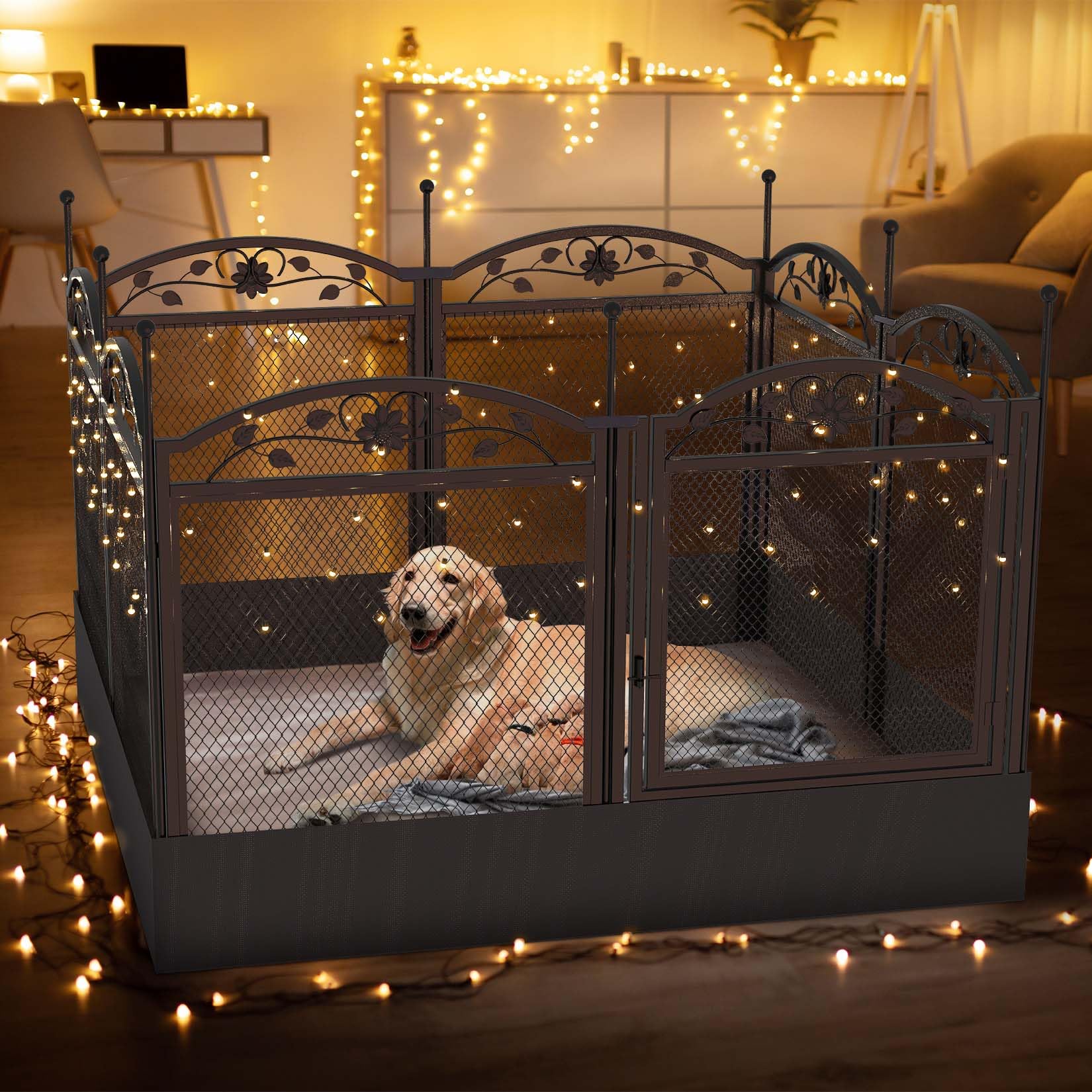 bingopaw-playpen-fence-parc-chien-xxl-126x126x80cm-pliable image 3