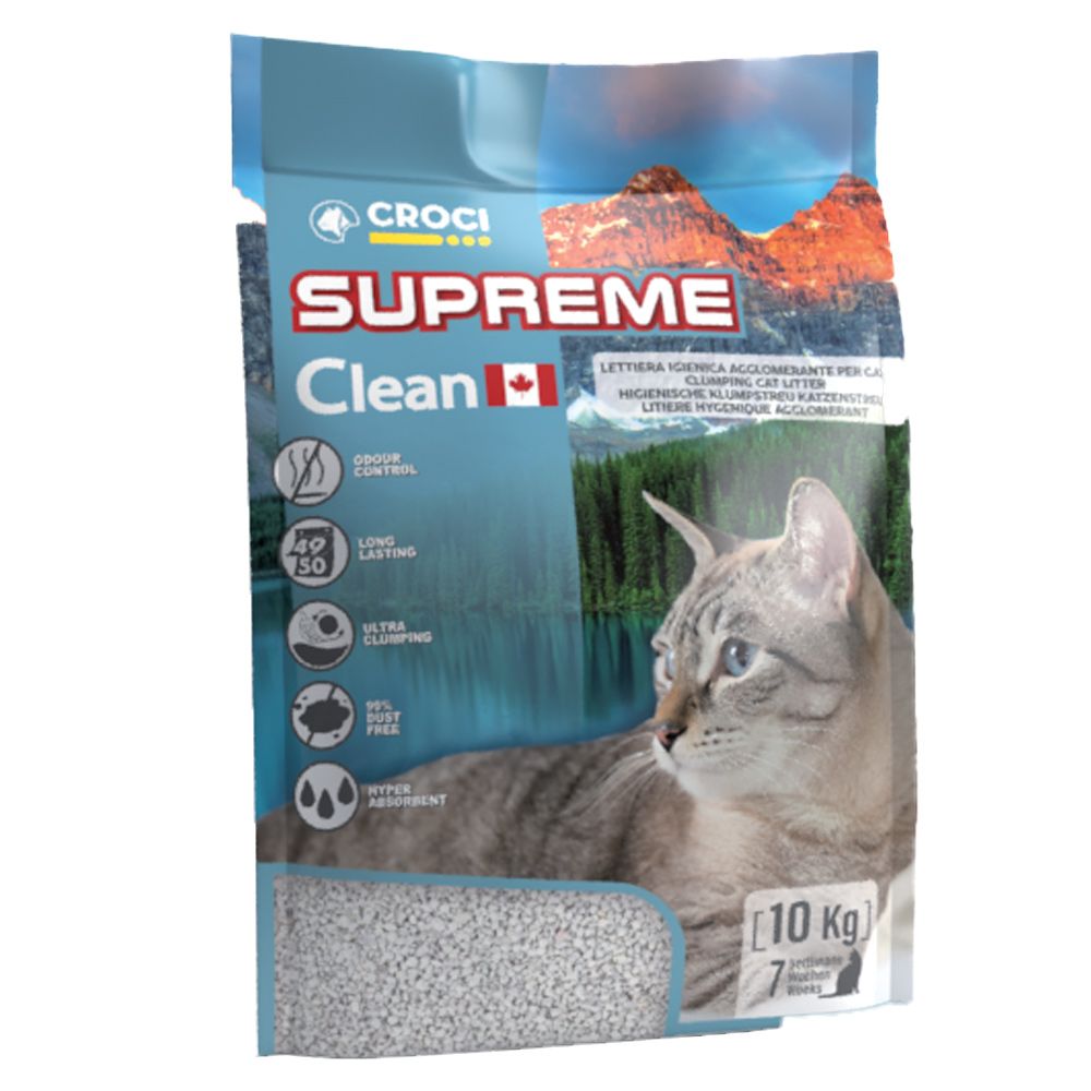 croci-supreme-clean-liti-re-chat-agglom-rante-eucalyptus-10-kg image 1