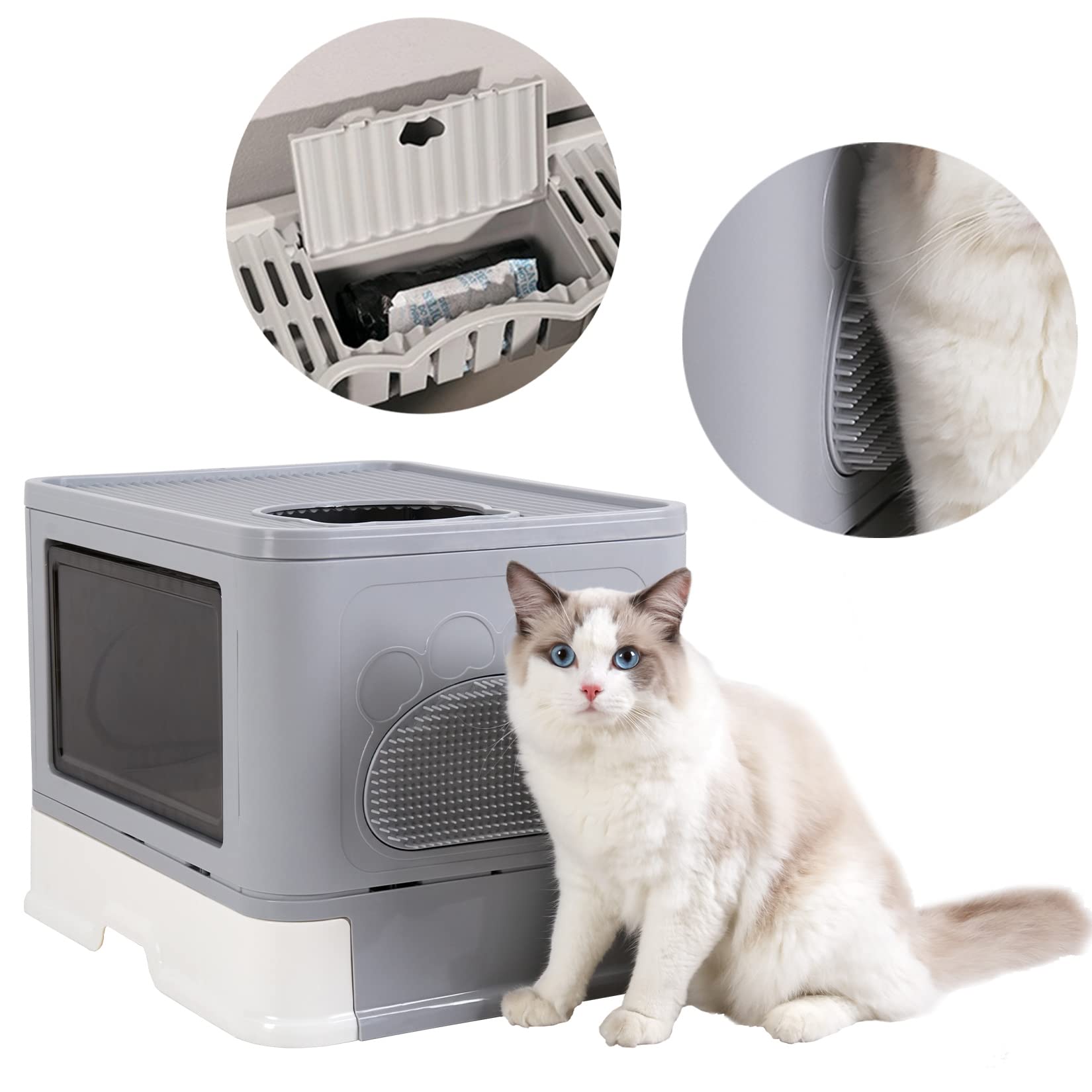 bingopaw-cat-supplies-bac-liti-re-xxl-ferm-50-cm-avec-pelle image 5