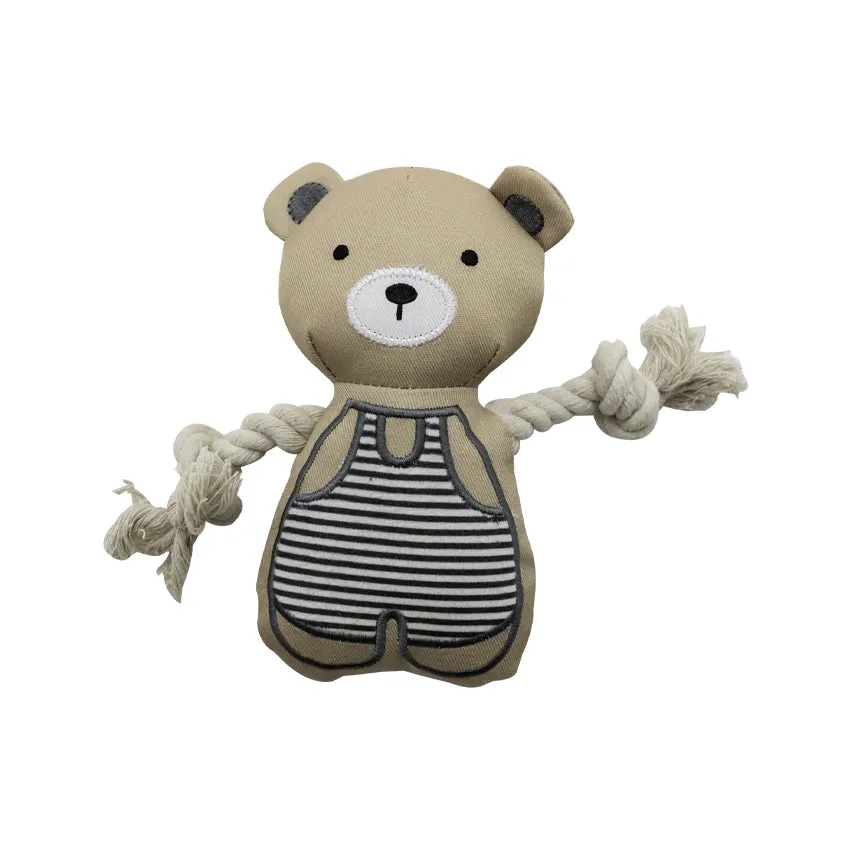 croci-coco-peluche-ours-jouet-chien-tissu-corde image 1