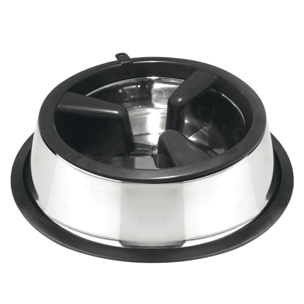 croci-slow-eating-2en1-gamelle-chien-anti-glouton-inox-27-cm image 2