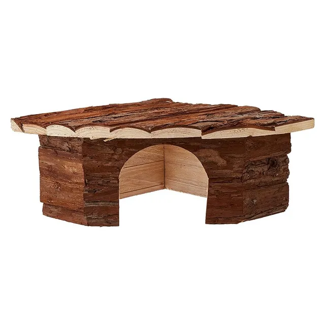 croci-wood-corner-house-maison-rongeur-bois-angle-32cm image 1